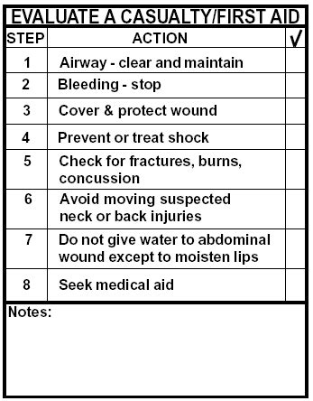 army evaluate casualty smart card|army casualty checklist.